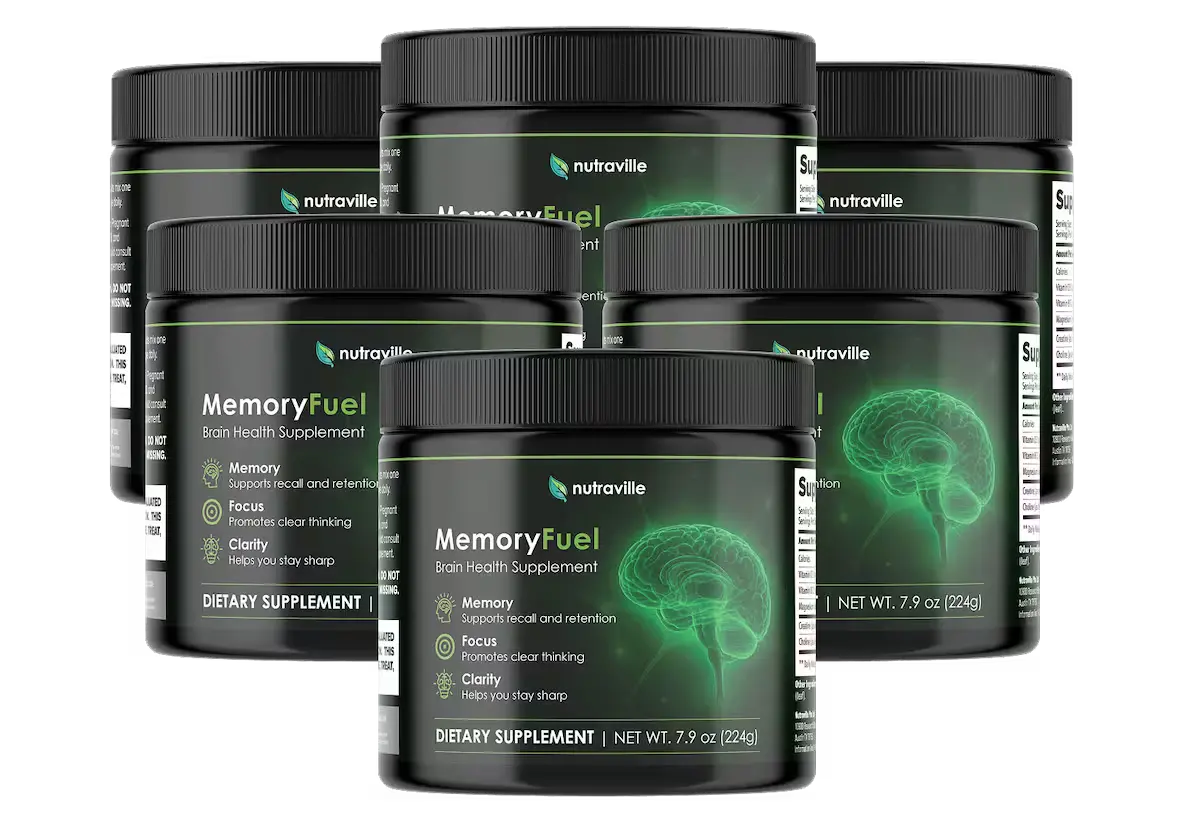 Memoryfuel Advanced Brain Health Supplement Bottles